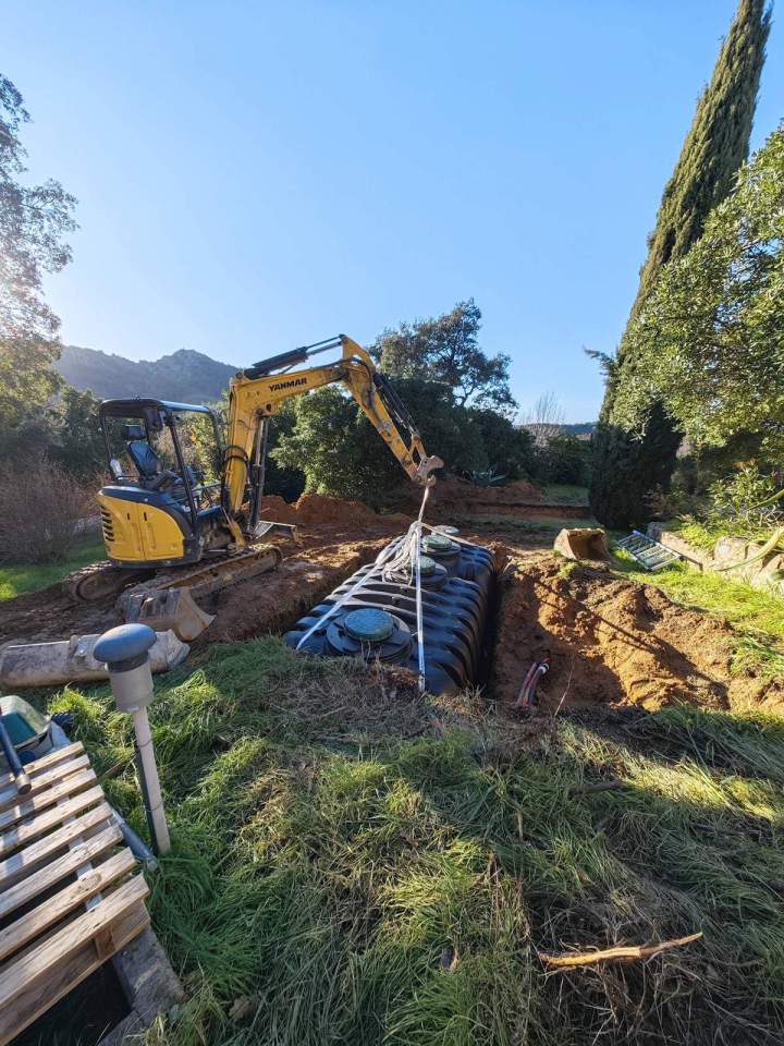 Chantier assainissement Vaucluse
